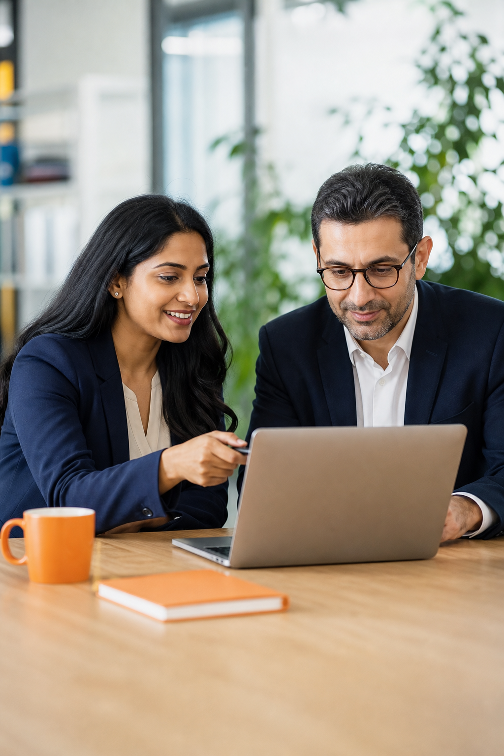 IQTEC consultants collaborating with a business owner